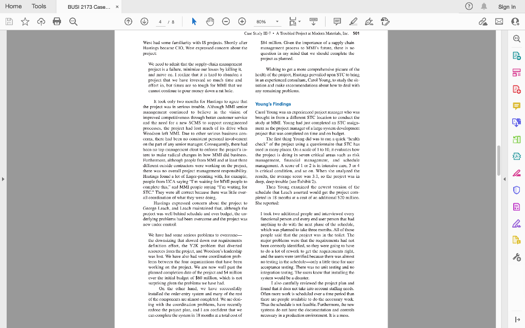 Please find attached the case study 2: A troubled