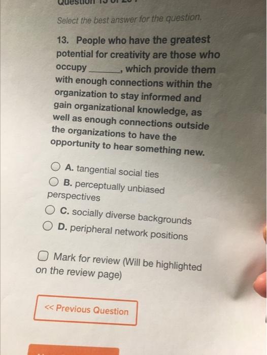 Select the best answer for the question. 13.