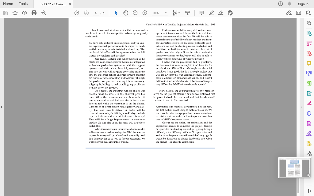 Please find attached the case study 2: A troubled