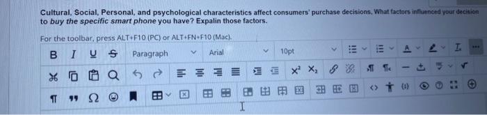 Cultural, Social, Personal, and psychological