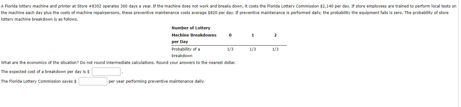 A Florida lottery machine and printer at Store