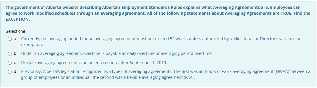 The government of Alberta website describing