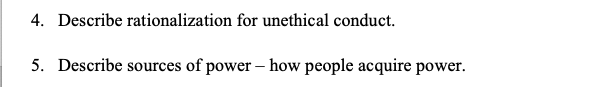 EXPLAIN AND GIVE EXAMPLE FOR EACH 4. Describe