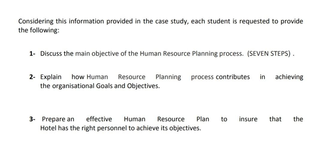 Please read the following case study and answer