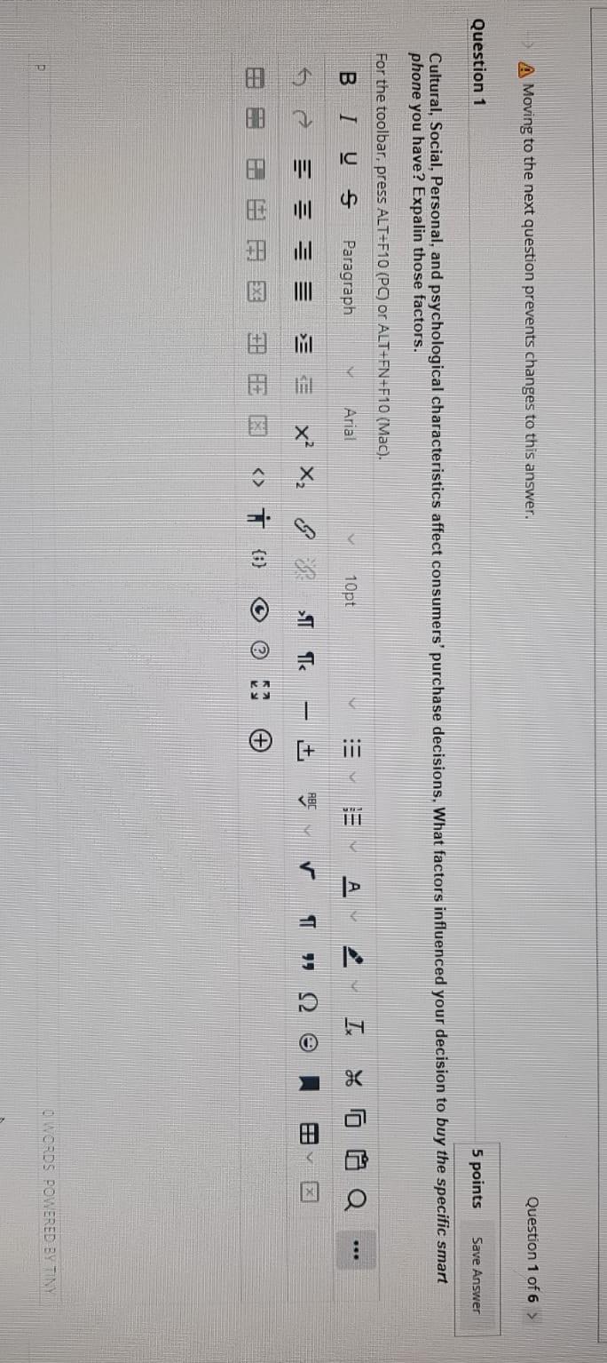 A Moving to the next question prevents changes to