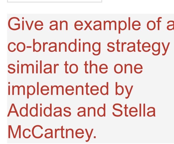 Give an example of a co-branding strategy similar