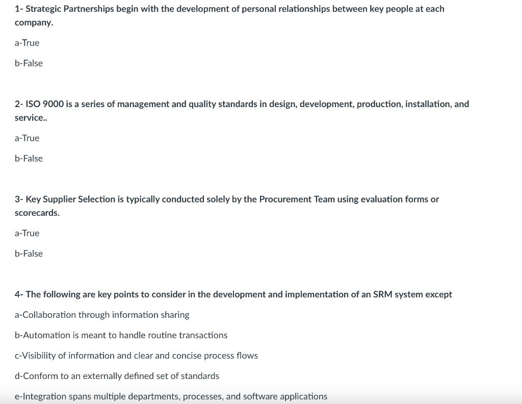 1- Strategic Partnerships begin with the