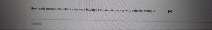 How trade promotion enhance forward buying?