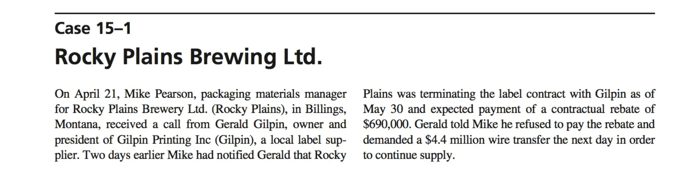 As Mike Person, how would you respond to Gilpin's