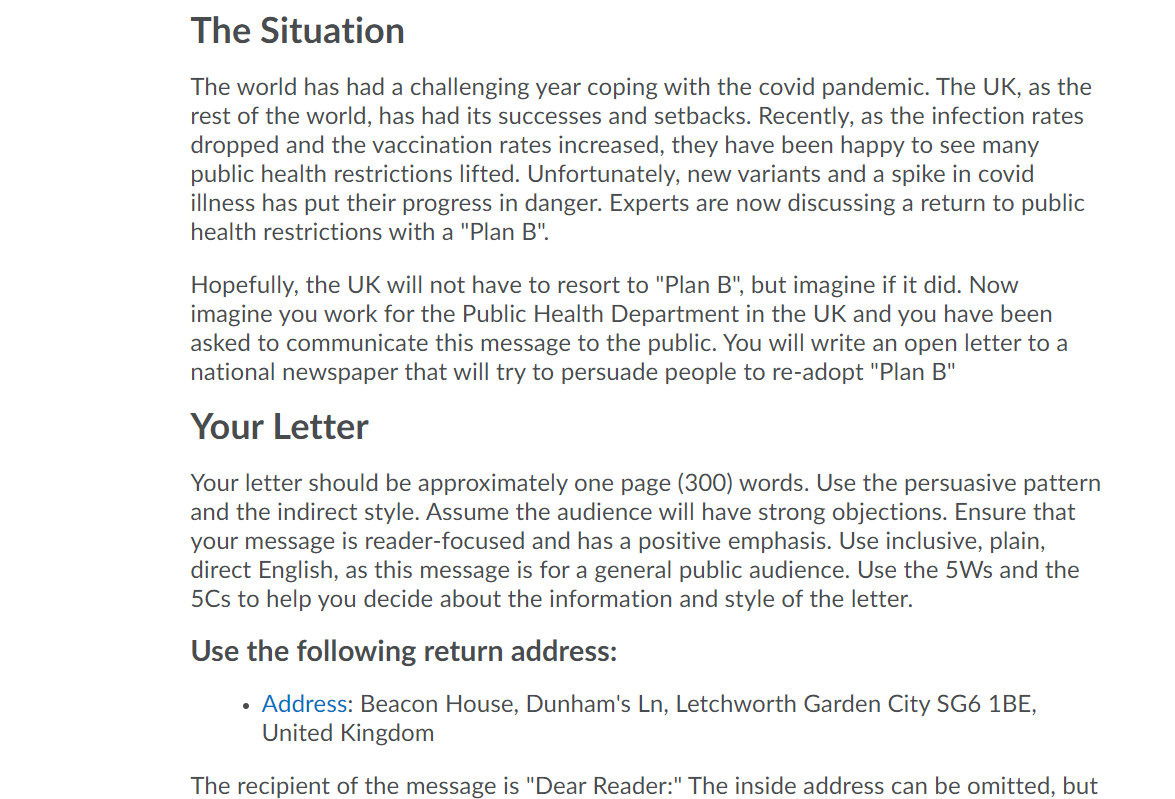 The Situation The world has had a challenging