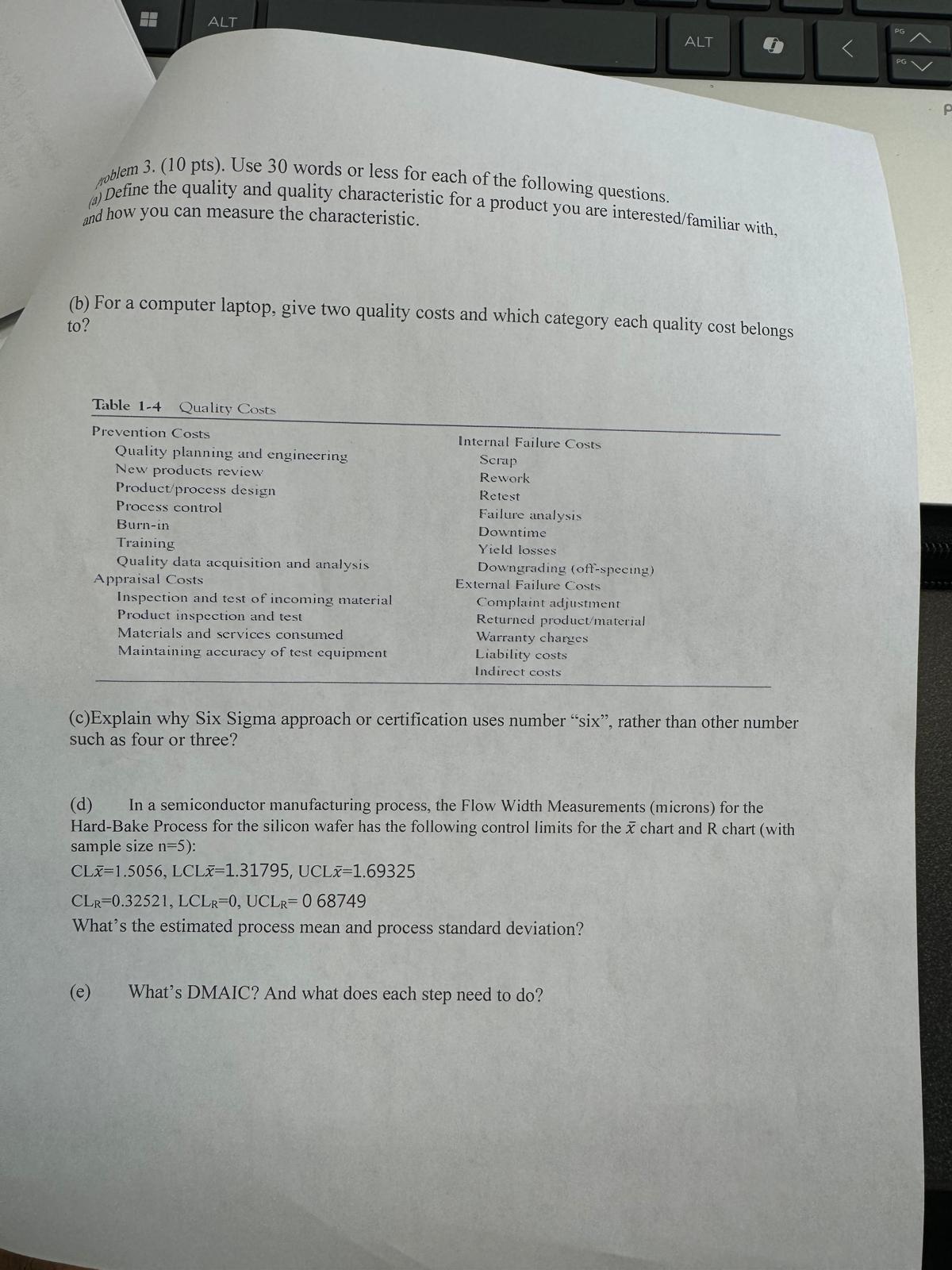 poblem 3 . ( 1 0 p t s ) . Use 3 0 words o r less