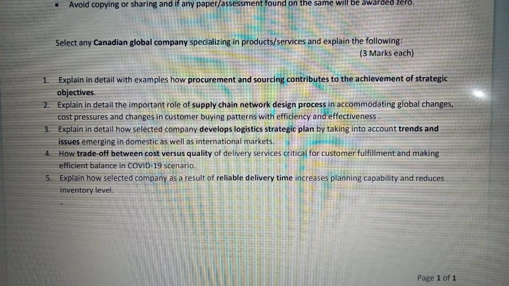 Avoid copying or sharing and if any