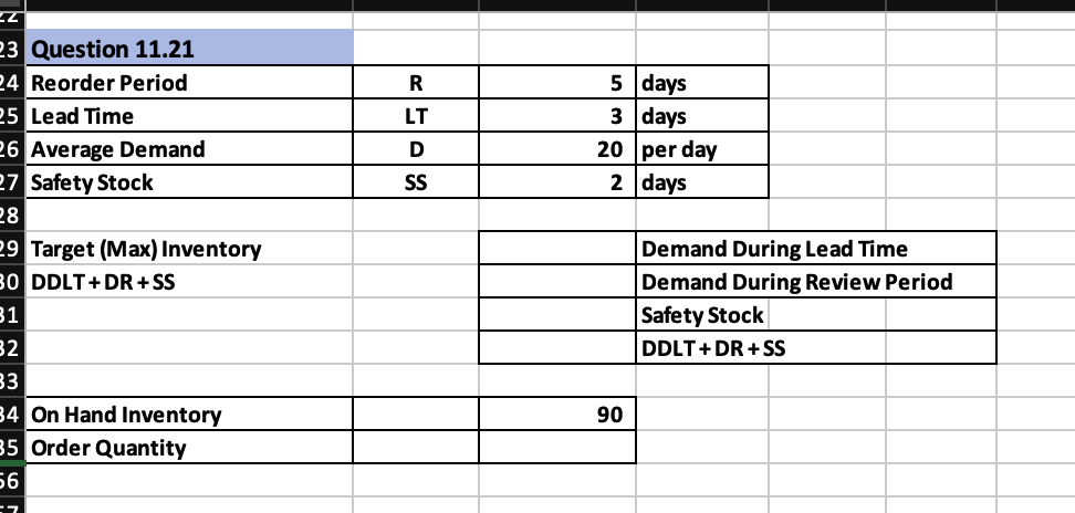Please provide excel formulas to solve. R LT 5