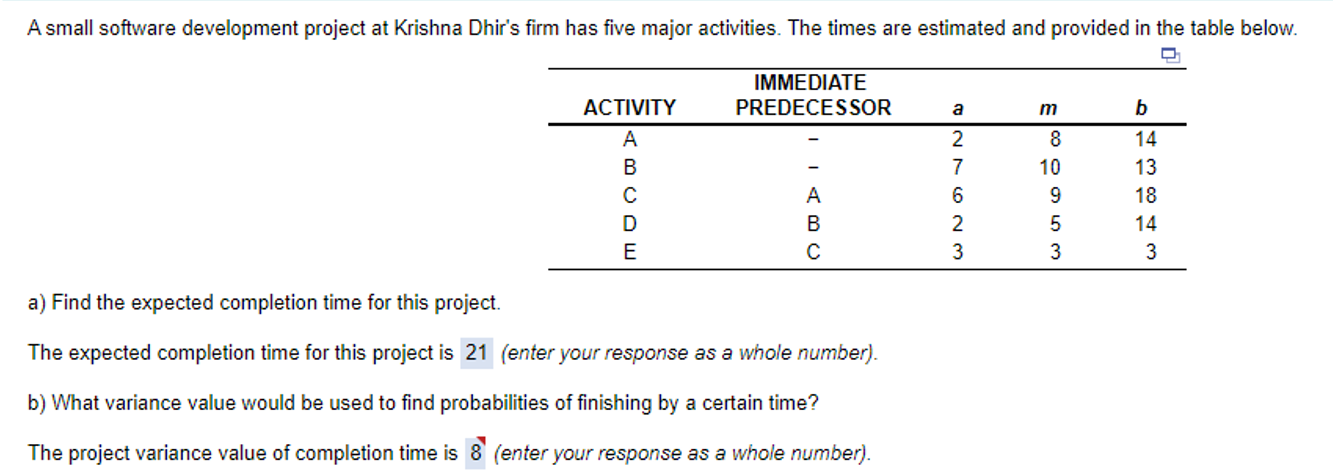 PLEASE EXPLAIN RESULTS ON PART B. WHY IS IT 8? A