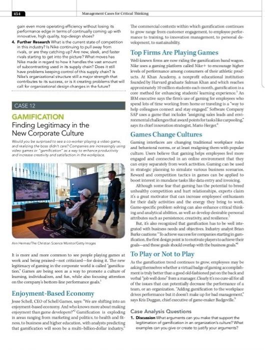 Urgent!! Management Cases for Critical Thinking