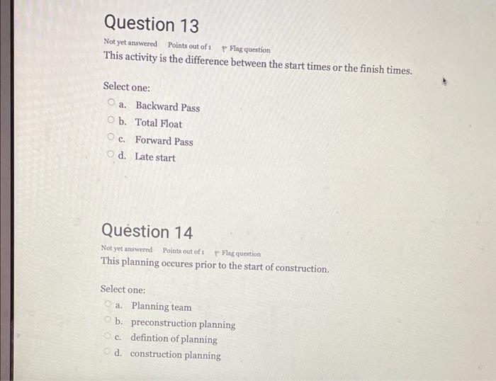 plz help Question 11 Not yet answered Points out