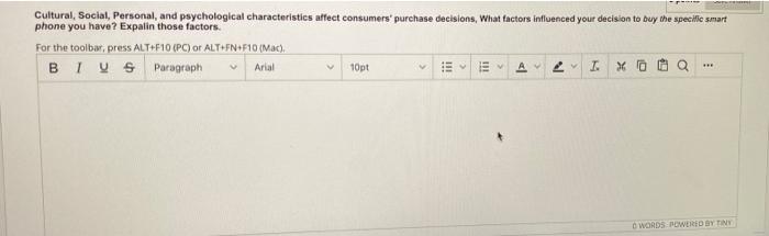 Cultural, Social, Personal and psychological