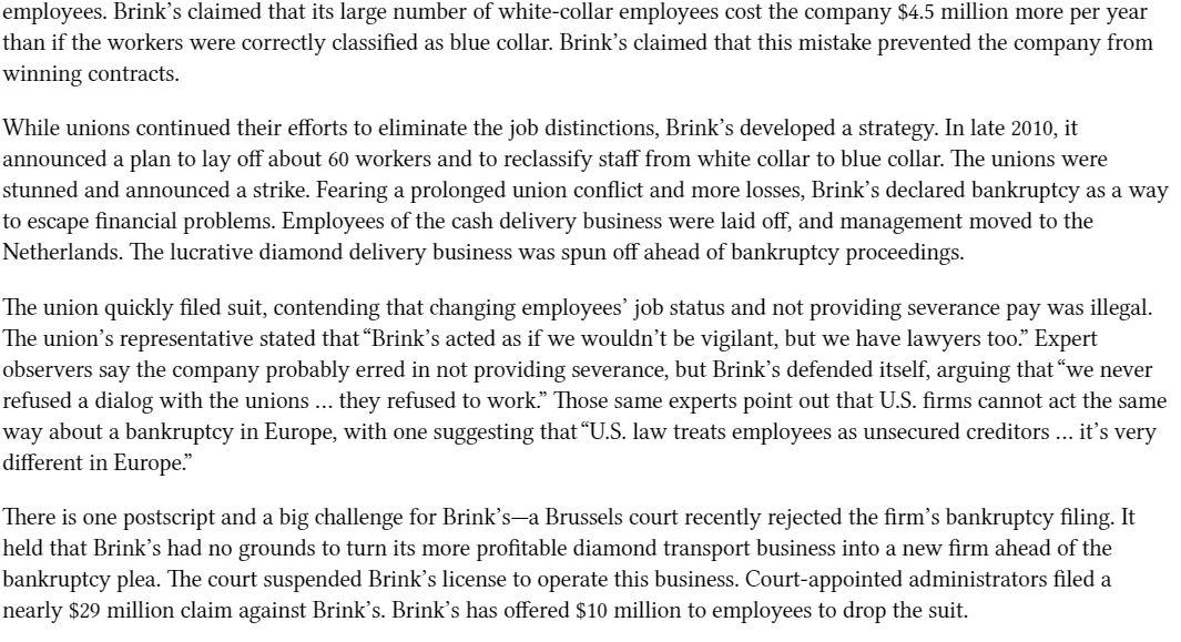 What is your view of how the company handled this