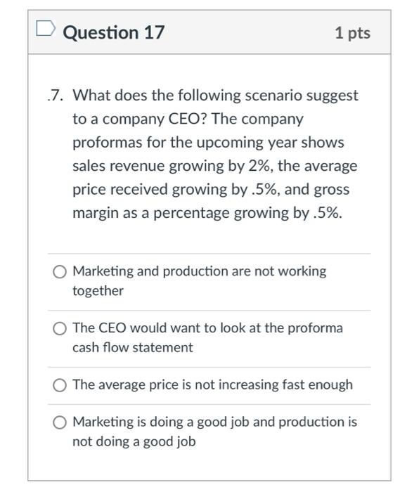 Question 16 1 pts .6. Assume that you have