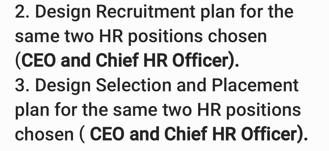 OFirst position chosen:Line Function- CEO of