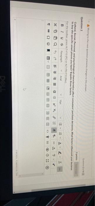 Moving to the next question prevent changes to