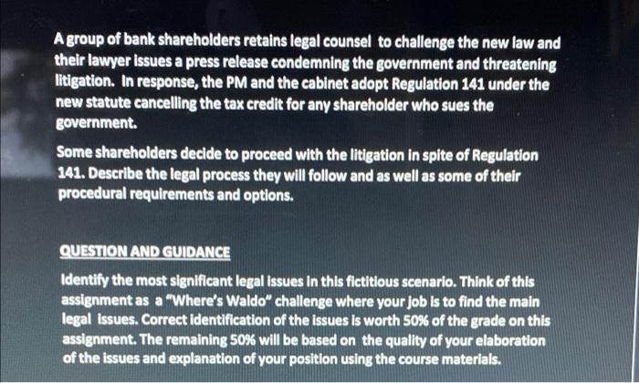 if you are able to identify the legal issues and