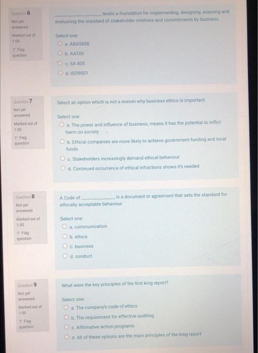 01 Naty Which ONE of the following is the highest