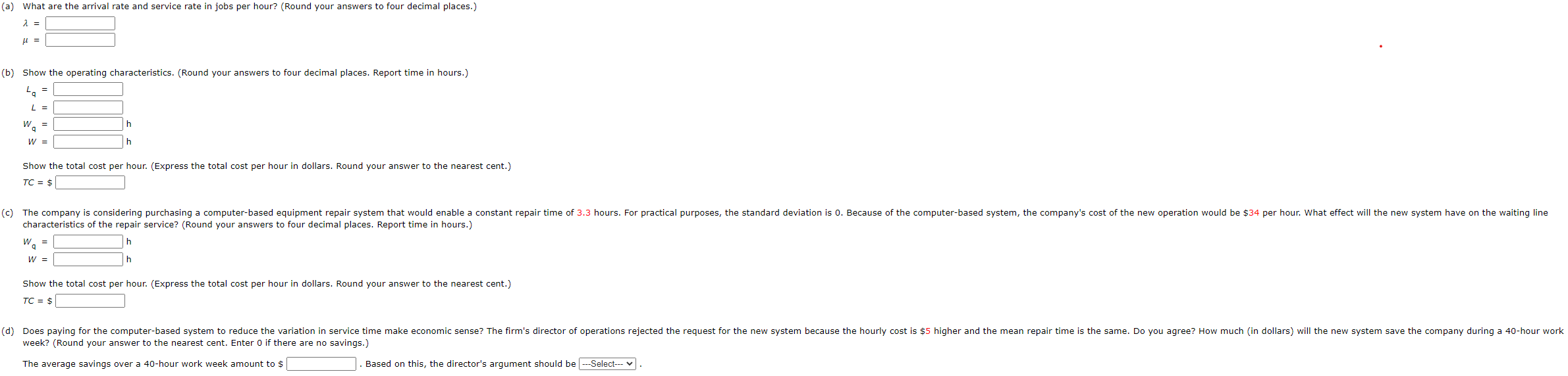 The Robotics Manufacturing Company operates an