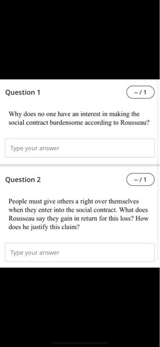 Question 1 Why does no one have an interest in