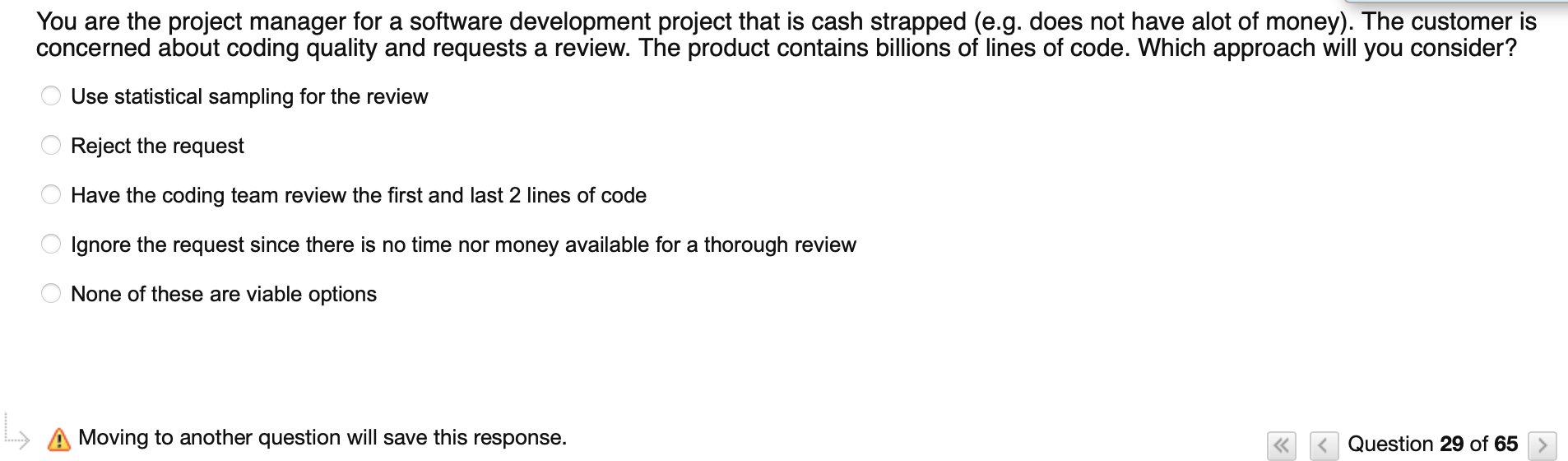 You are the project manager for a software