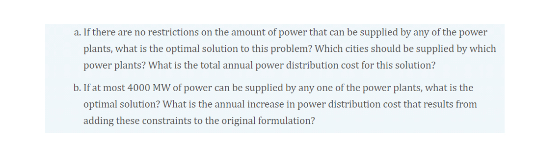 Chapter 6, Problem 7 7. Aggie Power Generation