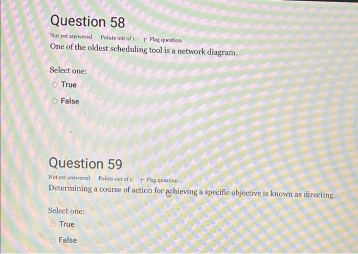 plz help Question 58 Not yet answered p Flag