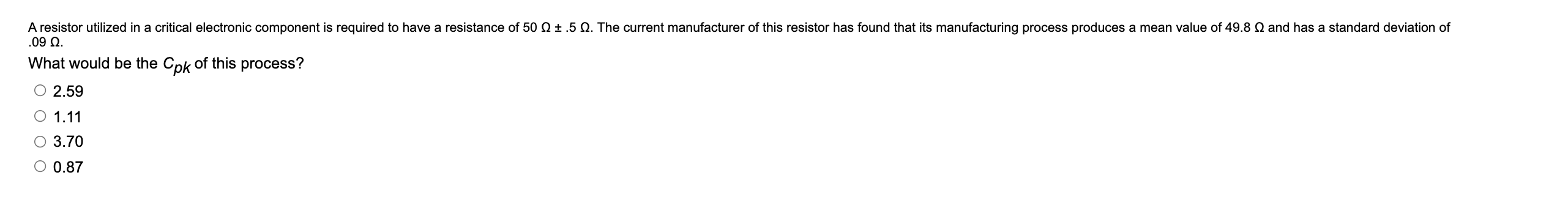 A resistor utilized in a critical electronic