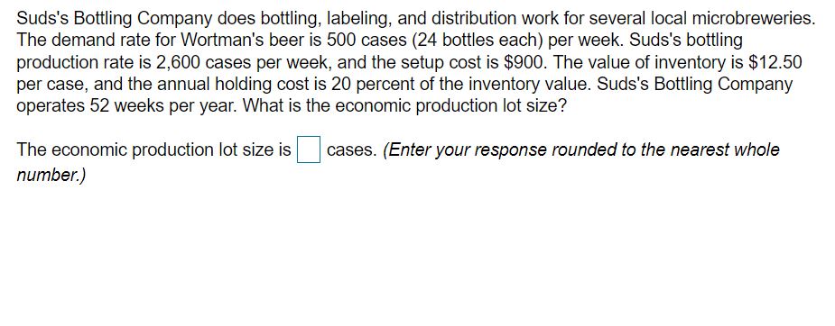 Suds's Bottling Company does bottling, labeling,