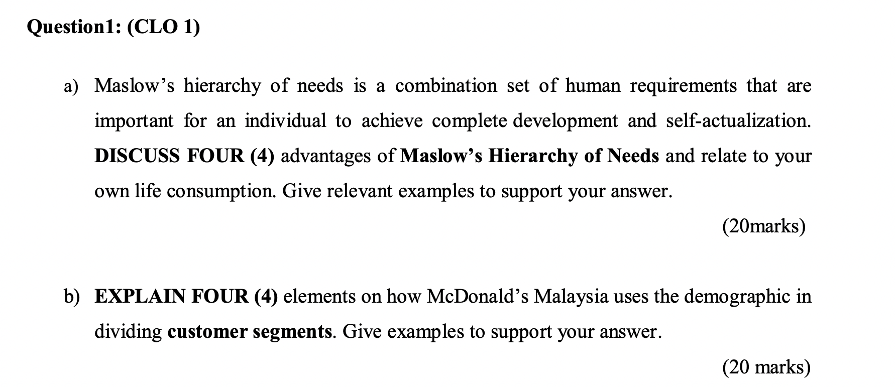 NOTE: please note that both this is a 40 mark