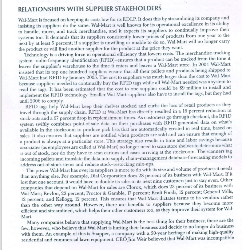 What do you think Wal-Mart could do to develop an