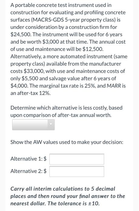 A portable concrete test instrument used in