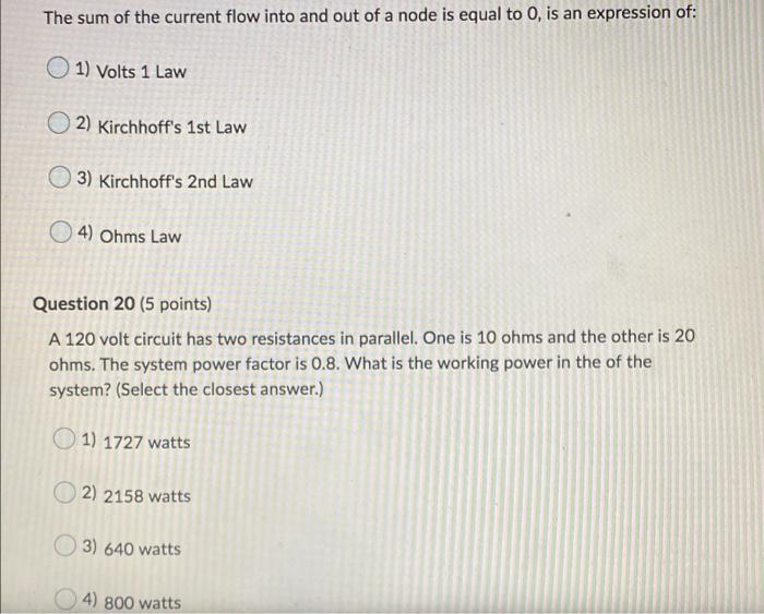 The sum of the current flow into and out of a