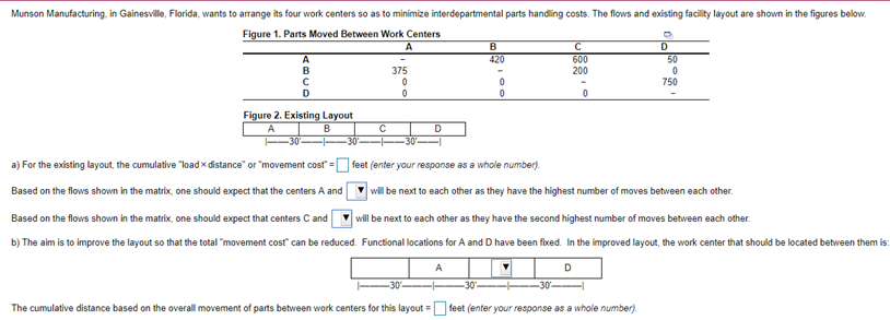 For section a) in part 1 and 2 choose A, B, C or