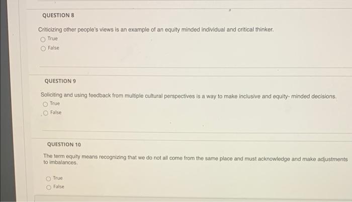 QUESTIONS Criticizing other people's views is an