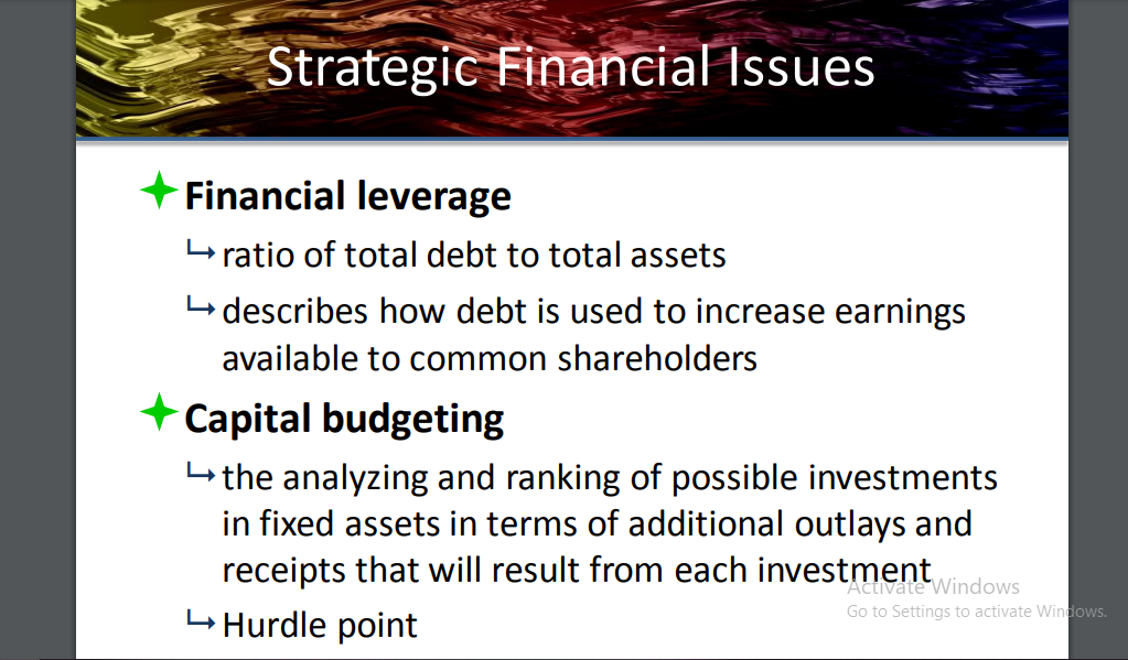 Topic : STRATEGIC MANAGEMENT Question1 : You are