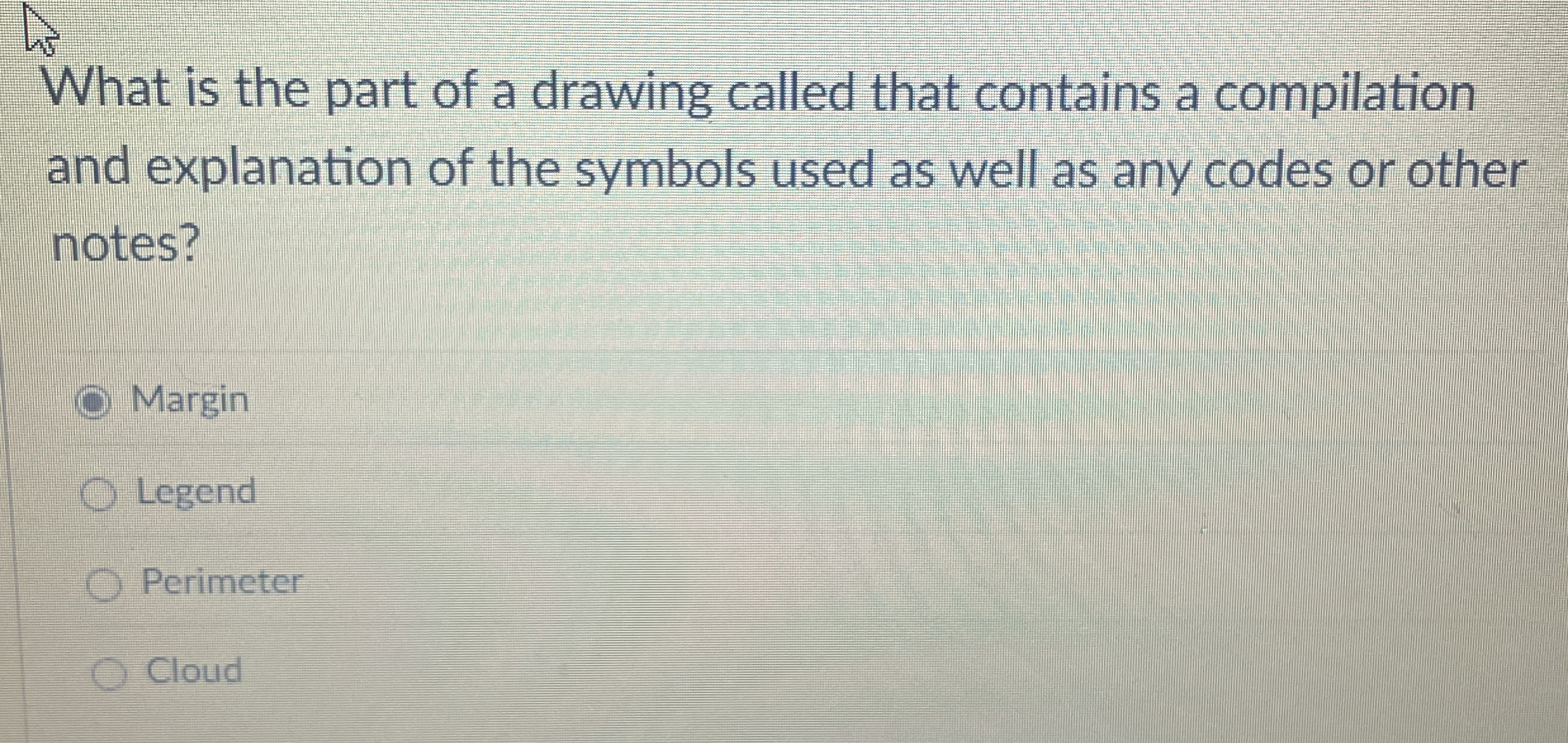 What is the part of a drawing called that