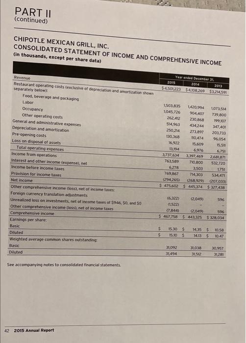 (2015) Comparing two companies in the same