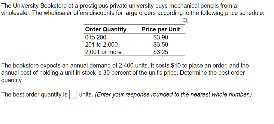 The University Bookstore at a prestigious private