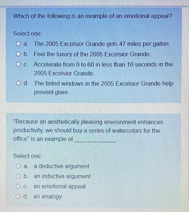 Which of the following is an example of an