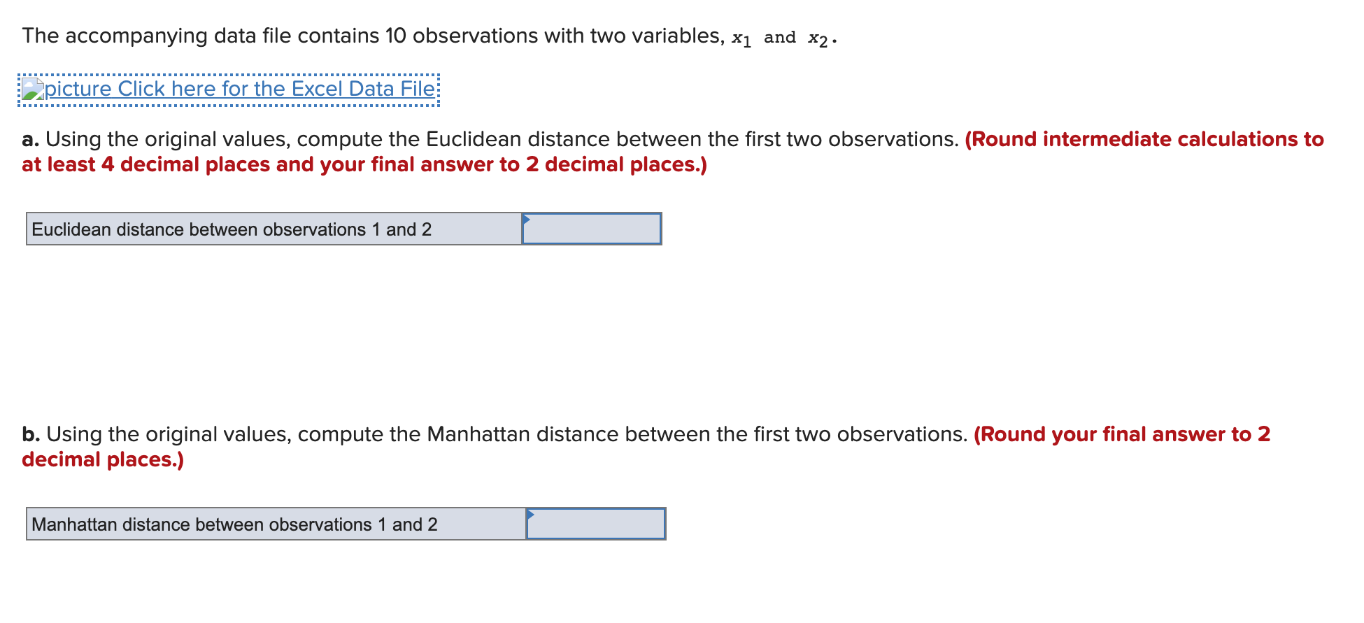 The accompanying data file contains 10
