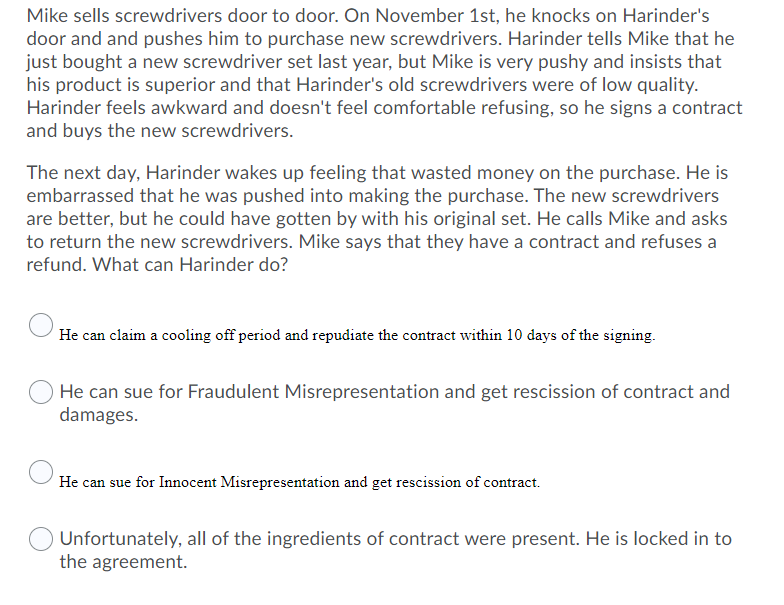 A contract where performance by a party is