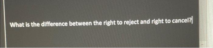 What is the difference between the right to