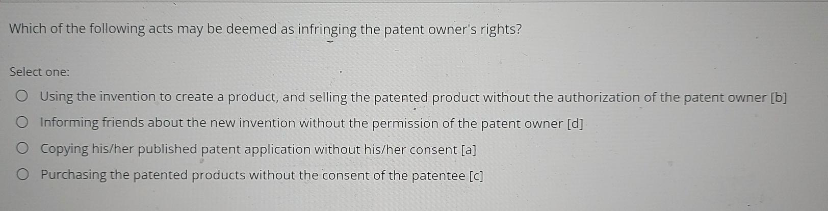 Which of the following acts may be deemed as