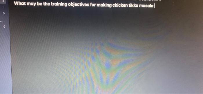 What may be the training objectives for making